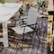 Flash Furniture Gray Folding Sling Patio Chairs with Armrests, 4PK 4-GM-SC098-GY-GG - alternate 4